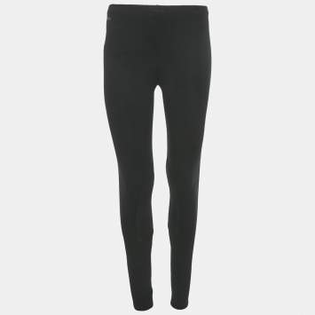 Pre Owned Polo Ralph Lauren Black Jersey Leggings S