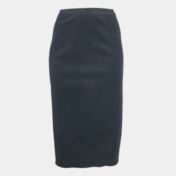 مملوكة مسبقًا Polo Ralph Lauren Blue Jersey Pencil Skirt XS