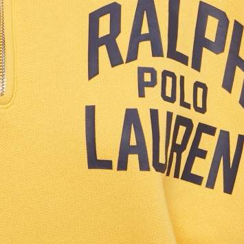 Pre Owned Polo Ralph Lauren Yellow Cotton Zip-Up Sweatshirt S
