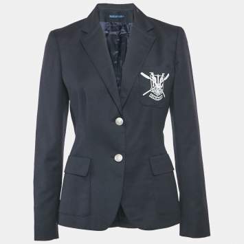 مملوكة مسبقًا بليزر نادي التجديف شعر بحري أزرق رالف لورين مقاس متوسط 