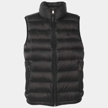 Pre Owned Polo Ralph Lauren Black Nylon Colden Packable Down Gilet Vest