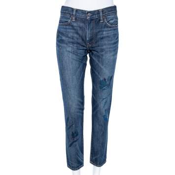 Pre Owned Polo Ralph Lauren Blue Denim Astor Slim Boyfriend Jeans M