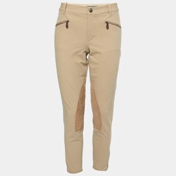 Pre Owned Polo Ralph Lauren Beige Cotton Trouser L