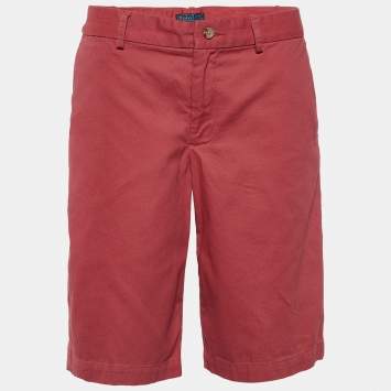 Pre Owned Polo Ralph Lauren Burnt Red Denim Shorts XL