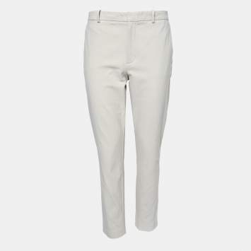 Pre Owned Polo Ralph Lauren Grey Cotton Tailored Trousers L 