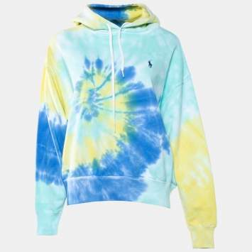 Pre Owned Polo Ralph Lauren Multicolor Tie-Dye Printed Cotton Hoodie S