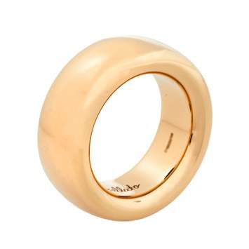 Pre Owned Pomellato Iconica 18K Rose Gold Large Band Ring Size 54