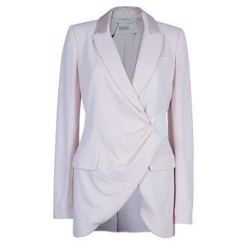 Pre Owned Prabal Gurung Snakeskin Patch Tuxedo Wrap Jacket S