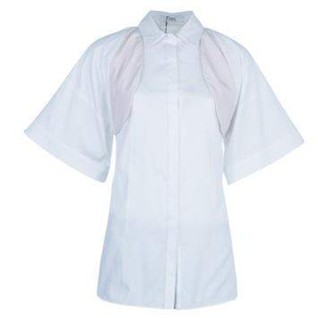 Pre Owned Prabal Gurung Oversized Button Shirt Top S