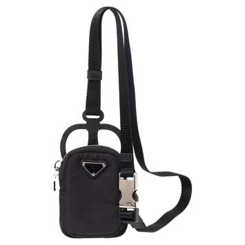 مملوكة مسبقًا Prada Black Nylon Cellphone Case
