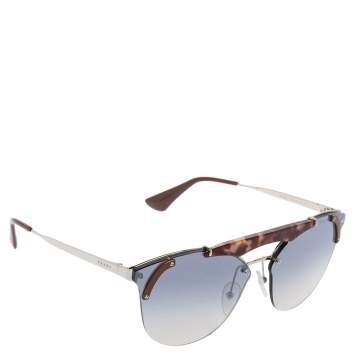 Pre Owned Prada Brown Tortoise SPR53U Gradient Aviator Sunglasses
