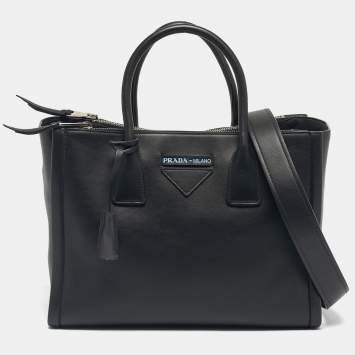 Pre Owned Prada Leather Concept Double Zip Tote