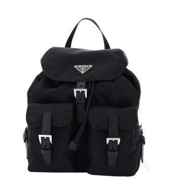 Pre Owned Prada Black Nappa Nylon Backpack