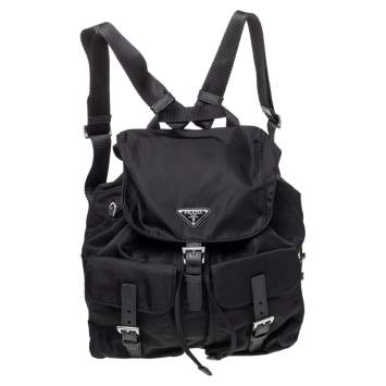 Pre Owned Prada Black Nappa Nylon Backpack