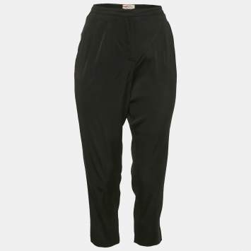 Pre Owned Prada Sport Black Sateen Capri Pants L