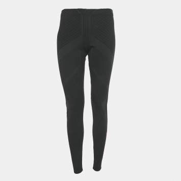 Pre Owned Prada Sports Black Logo Embroidered Technical Jersey leggings S