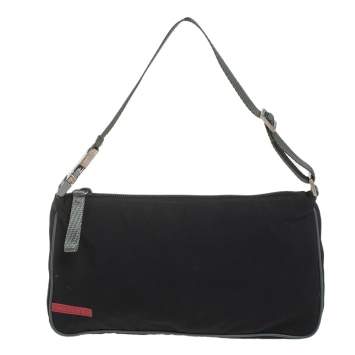 Pre Owned Prada Sport Black Nylon Baguette