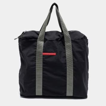 Pre Owned Prada Sport Black Nylon Tote