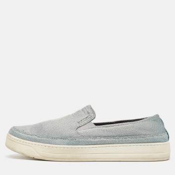 Pre Owned Prada Sport Grey Mesh Slip On Sneakers Size 37