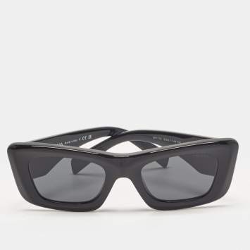 Pre Owned Prada Black SPR 13Z  Symbole Rectangular Sunglasses