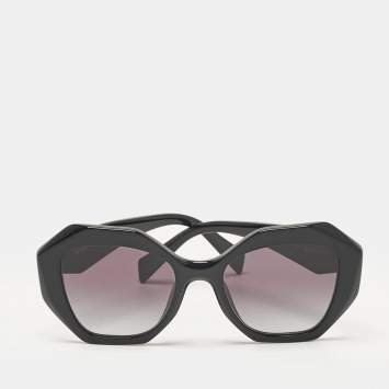 Pre Owned Prada Black SPR 16W CatEye Sunglasses