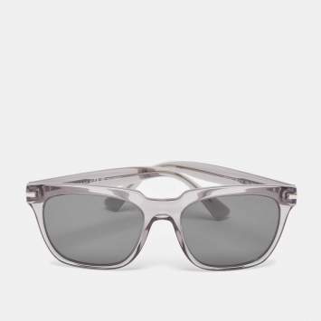 Pre Owned Prada Grey SPR04Y Polarized Rectangle Sunglasses