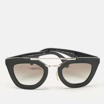 Pre Owned Prada Black Gradient SPR14S Cat Eye Sunglasses