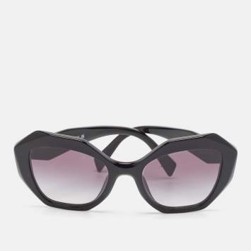 Pre Owned Prada Black Gradient SPR16W Symbole Cat Eye Sunglasses