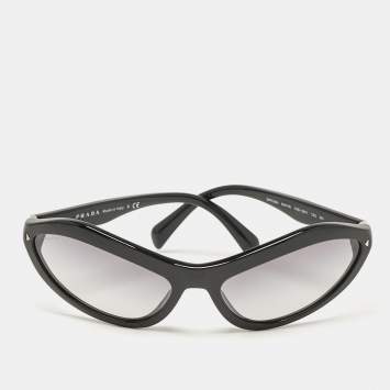 Pre Owned Prada Black Gradient SPR05N Capsule Cat Eye Sunglasses