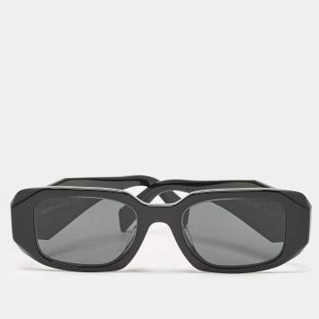 مملوكة مسبقًا Prada Black SPR 17W-F Symbole Rectangular Sunglasses