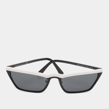 Pre Owned Prada Black/White SPR 19U Cat Eye Sunglasses
