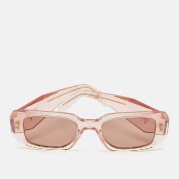 Pre Owned Prada Old Rose SPR 17W Symbole Rectangle Sunglasses