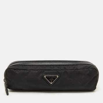 Prada Black Nylon Tessuto Cosmetic Pouch