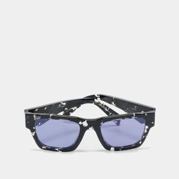 Pre Owned Prada Tortoise Black/Purple SPR A06 Symbole Square Sunglasses