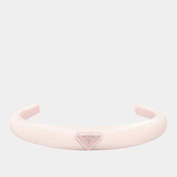 Pre Owned Prada Triangle Logo Headband