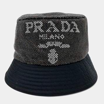 مملوكة مسبقًا Prada Black Re-Nylon Bucket Hat