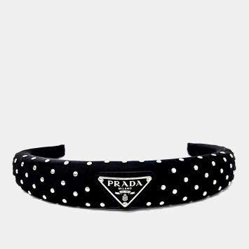 مملوكة مسبقًا Prada Black Re-Nylon Hairband