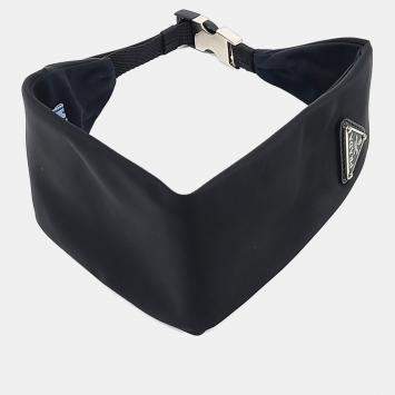 مملوكة مسبقًا Prada Black Re-Nylon Hairband