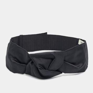 Pre Owned Prada Black Satin Knotted Waist Belt S