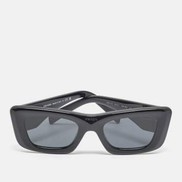 مملوكة مسبقًا Prada Black SPR 13Z Symbole Cat Eye Sunglasses