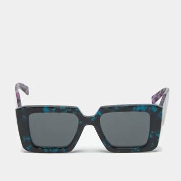 Pre Owned Prada Tortoise Blue/Purple SPR 23Y Frame Square Sunglasses