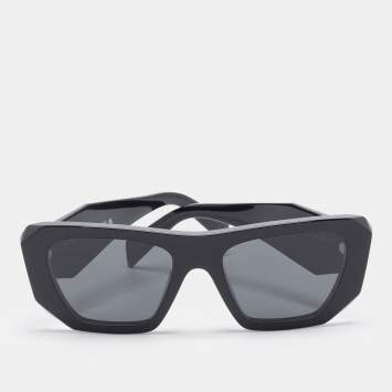مملوكة مسبقًا Prada Black SPR B18 Symbole Frame Square Sunglasses