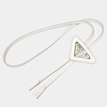 مملوكة مسبقًا Prada Saffiano Leather Bolo Tie