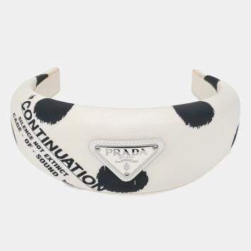 مملوكة مسبقًا Prada White  Fabric hairband