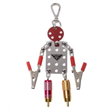 Pre Owned Prada Multi Tone Trick Robot Bag Charm