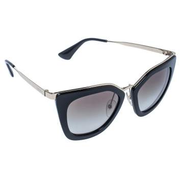 Pre Owned Prada Pale Gold Tone / Brown Gradient SPR 53S Cinema Evolution Sunglasses