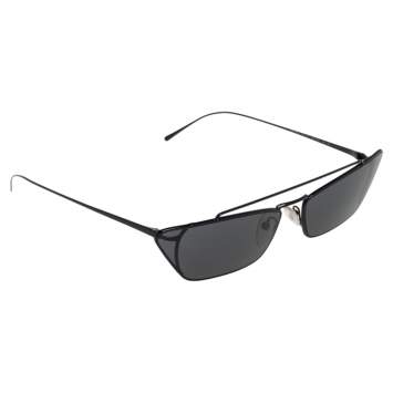 Pre Owned Prada Black SPR 64U Ultravox Cateye Sunglasses