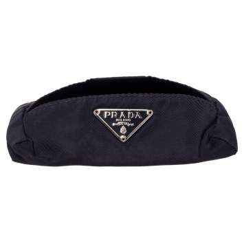 Pre Owned Prada Navy Blue Tessuto Nylon Travel Tissue Holder