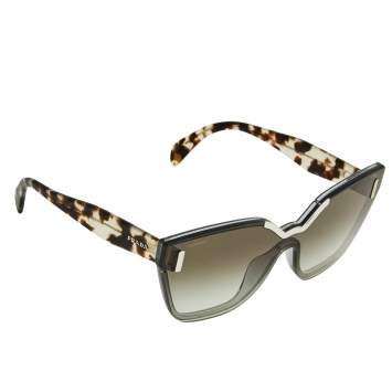 Pre Owned Prada Tortoiseshell/Grey Gradient SPR 16T Cat Eye Sunglasses