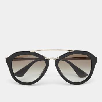 Pre Owned Prada Black Gradient SPR120 12Q Double Bridge Sunglasses